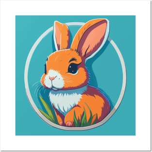 Rabbit Portrait Posters and Art